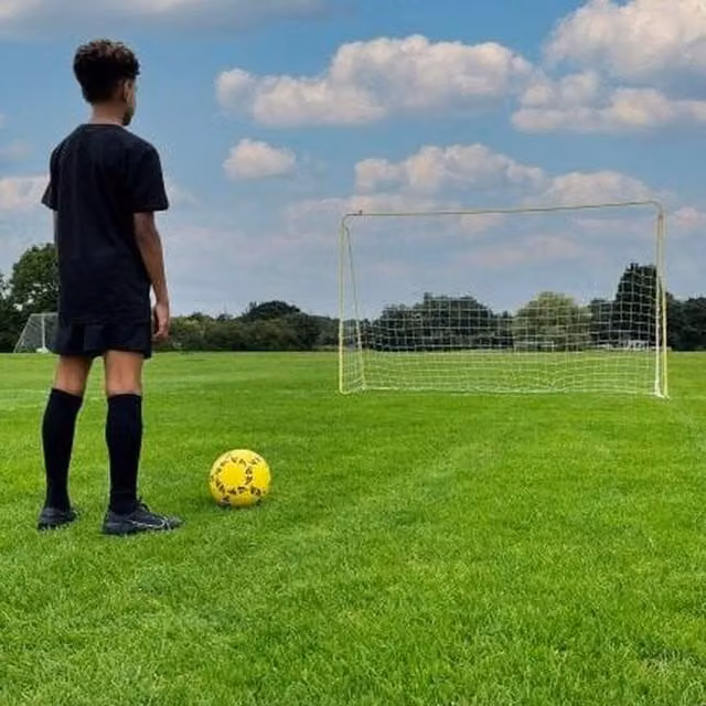 Kickmaster 7ft Premier Steel Goal in Yellow