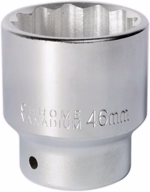 Loops 46mm Forged Steel Drive Socket, 3/4 inch Square Drive, Chrome Vanadium, Silver