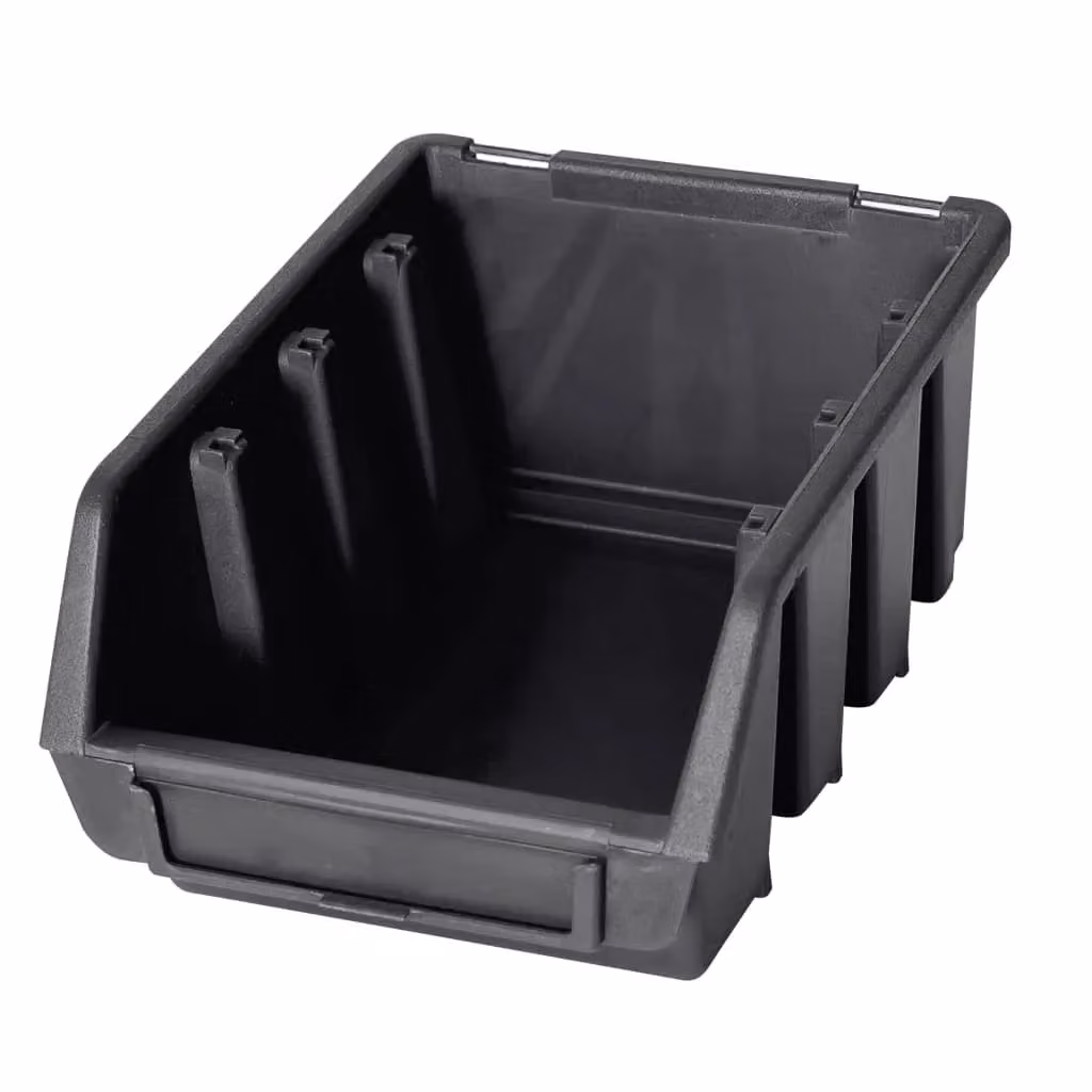 Berkfield Home 96 Piece Storage Bin Kit with Wall Panels in Red and Black – 2