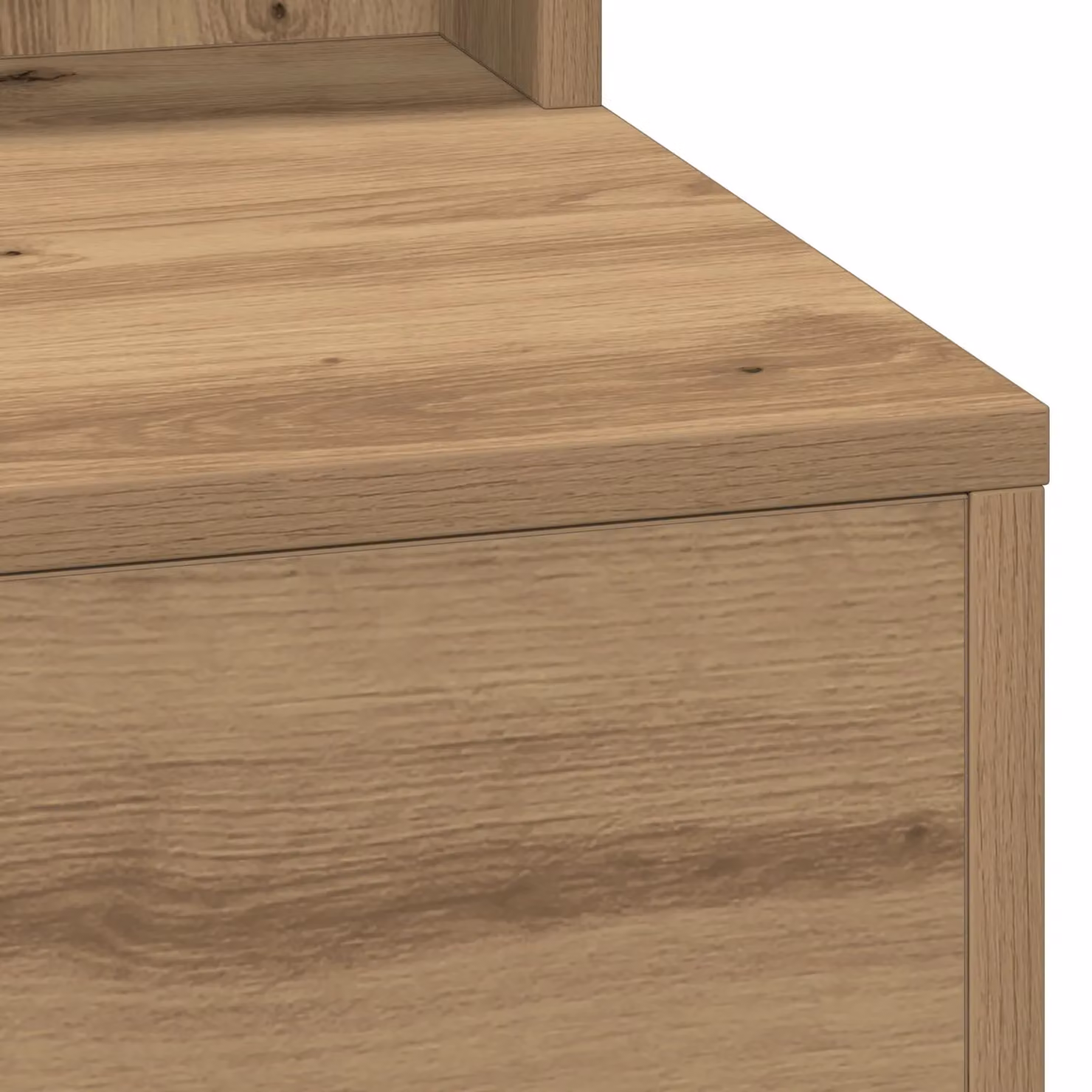 Berkfield Home Modern Oak Dressing Table with LED Lights in Beige, W/D/H: 79 x 41 x 135 cm – 3