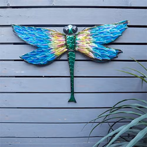 St Helens Home & Garden Metal Dragonfly Decorative Wall Ornament in Multicolour – 2