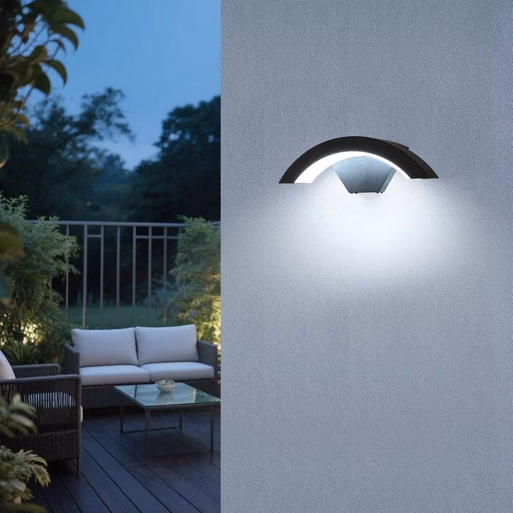 COMELY Modern Rectangular LED Outdoor Wall Light, Black, IP65 Waterproof, Cool White – 4
