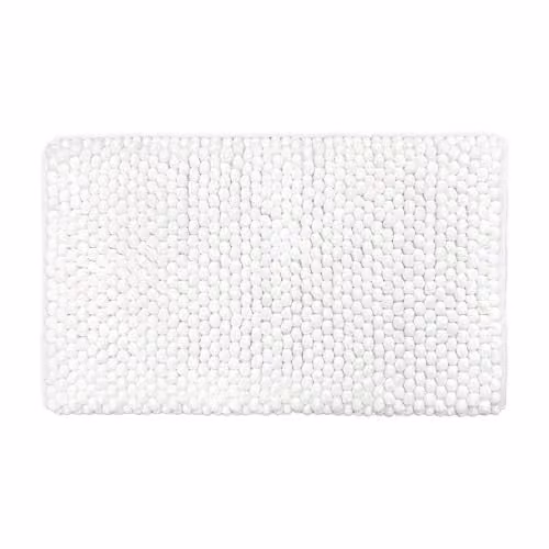 Allure Bath Fashions Luxury Chunky Bobble Bath Mat, White, W: 50 cm, D: 80 cm