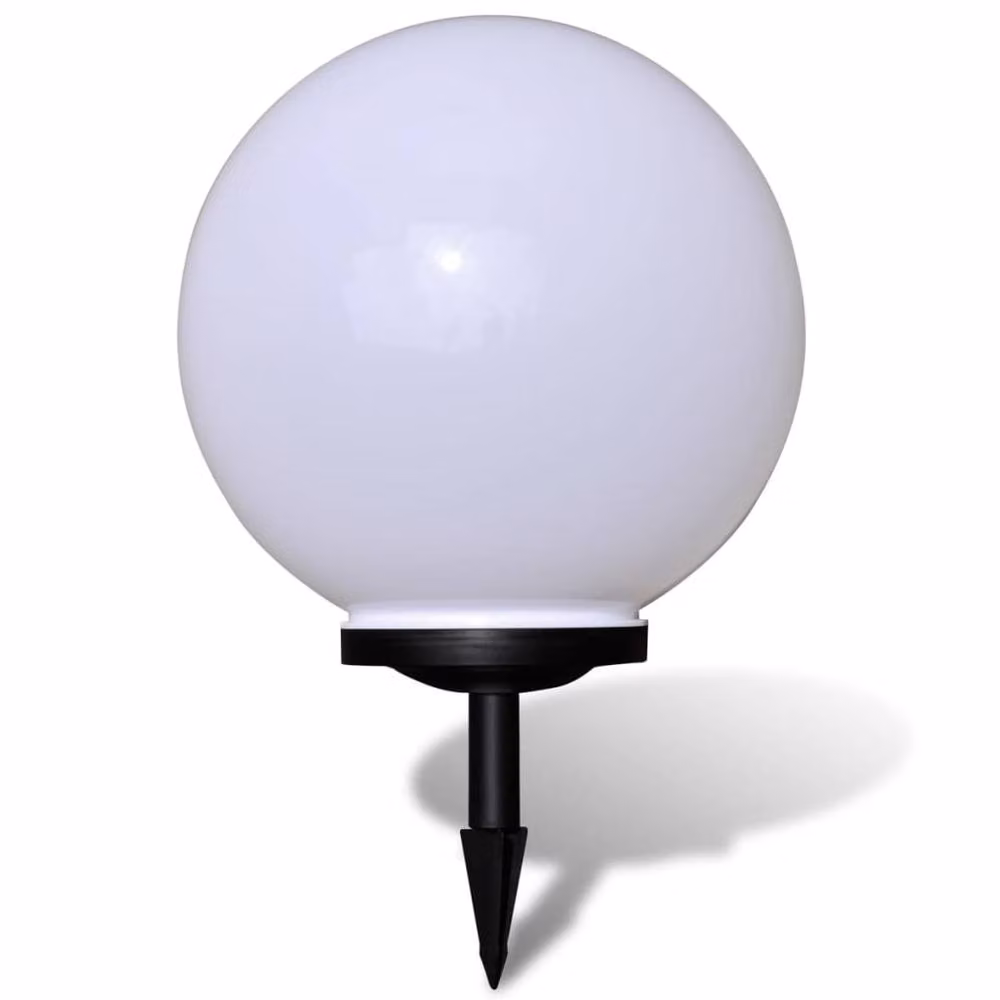 Berkfield Home Solar LED Outdoor Pathway Lamp with Ground Spike, White, Height: 40 cm – 2
