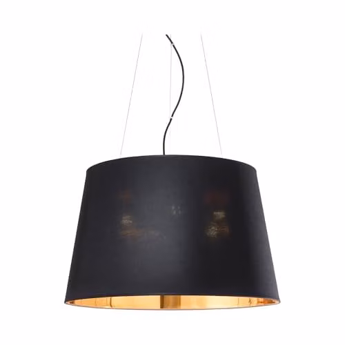 Netlighting Nordik 4 Light Dome Ceiling Pendant Light in Black and Gold/Brass with Height Adjustable Suspension