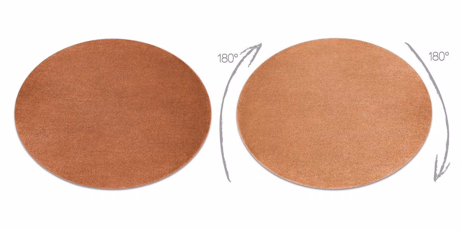 RugsX Softy Round Rug in Gold and Orange, Diameter: 120 cm – 2