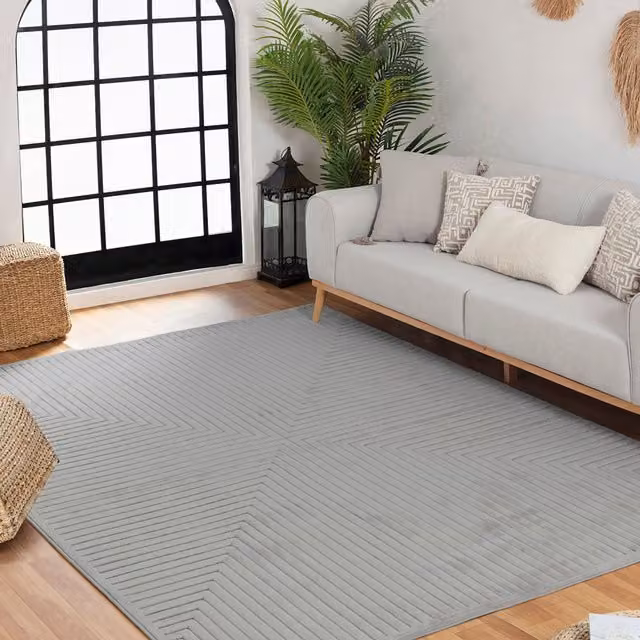 Livabliss Le Mans Modern In- & Outdoor Rug in Beige, Grey and White, W/D/H: 200 x 275 cm