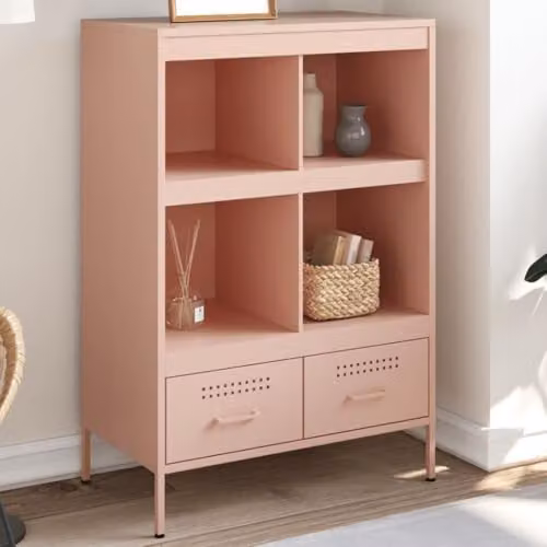 vidaXL Industrial Steel Highboard in Pink, W/D/H: 68 x 39 x 101.5 cm – 2