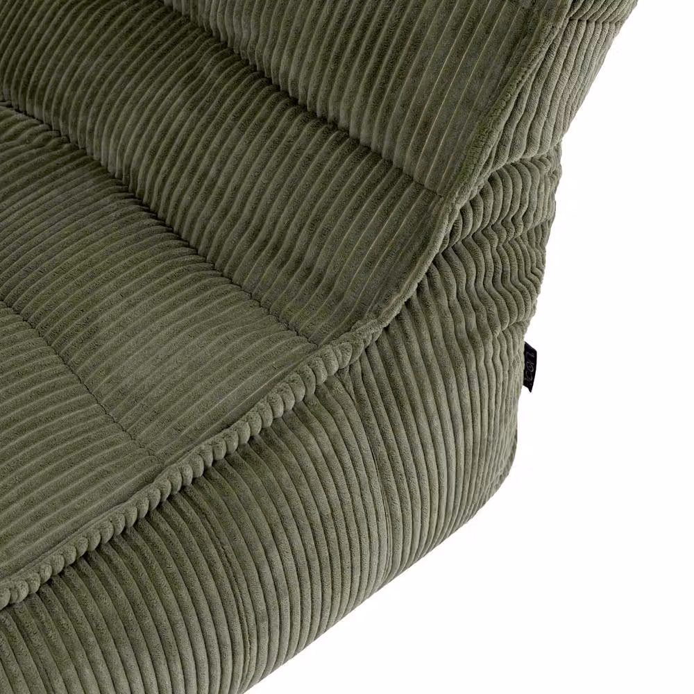 icon Scandi Corduroy Bean Bag Lounger in Green – 4