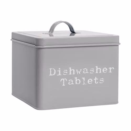 Harbour Housewares Dishwasher Tablet Storage Tin in Grey – 1