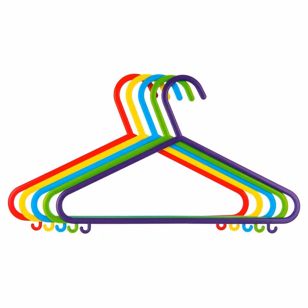 Nordara 40 Pack Multicoloured Plastic Kids Clothes Coat Hangers with Clips – 2
