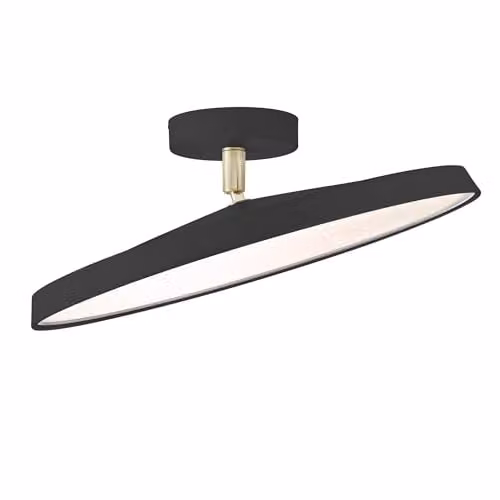 Nordlux Kaito LED Ceiling Light, Black Metal, Warm White 3000k, Diameter: 39 cm