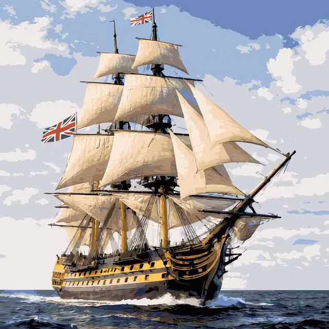 Syntego HMS Victory Ship Canvas DIY Paint by Numbers Kit for Adults, Multicolour