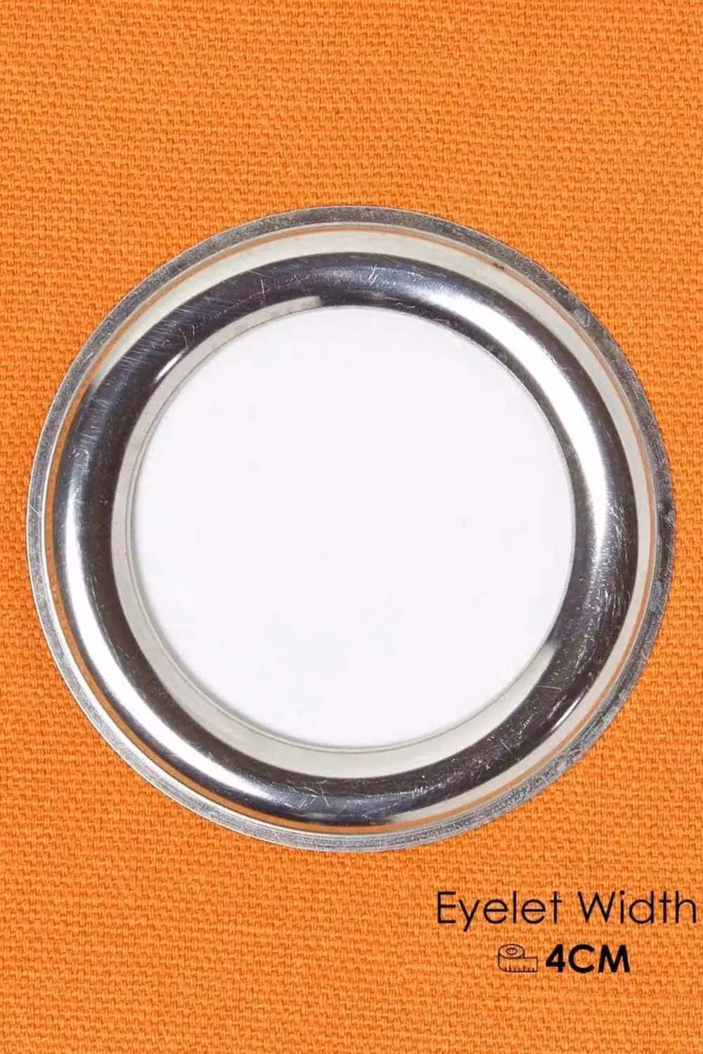 Homescapes Plain Cotton Eyelet Curtain Pair in Orange, Width: 140 cm, Drop: 183 cm – 3