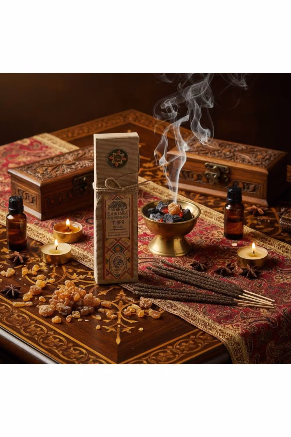 KDMD Mirra Ritual Resin Incense Sticks in Brown – 2