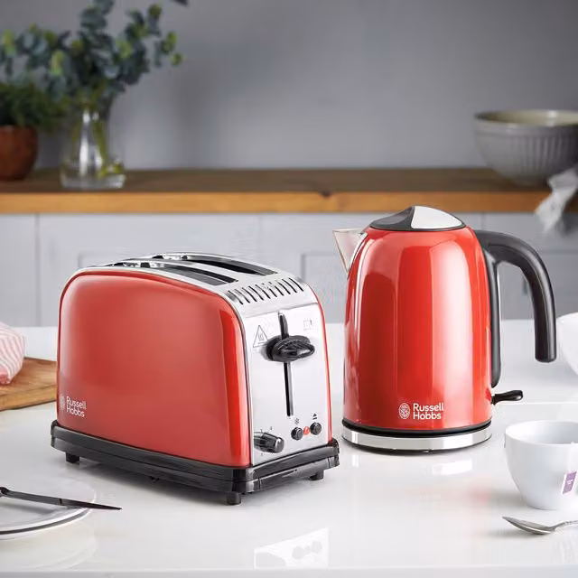 Russell Hobbs Colours Plus Kettle, Red, 1.7 l