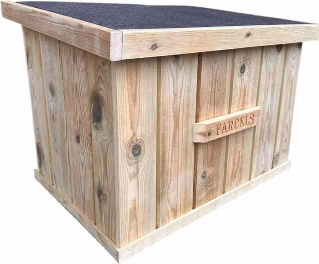 Bespoke Outdoor Rustic Brown Wood Garden Storage Box W/D/H: 50 x 50 x 50 cm – 1