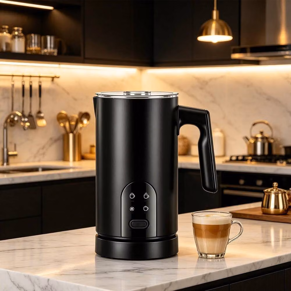 FLAVORA 4-in-1 Automatic Electric Milk Frother, 590ml, Black – 6