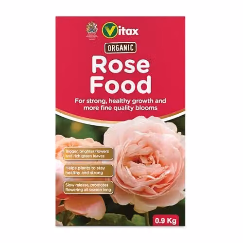 Vitax Organic Slow Release Rose Food for Healthy Leaves and Bigger Blooms, 900g – 1