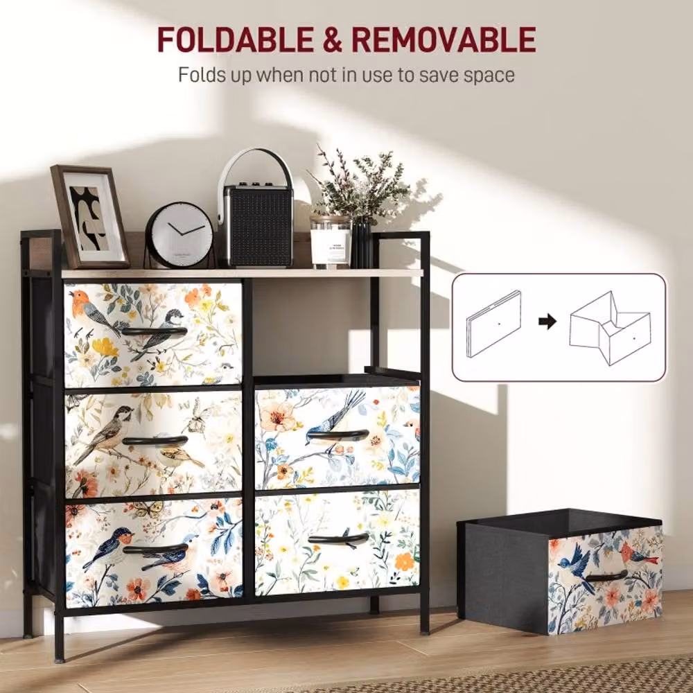 STILVORA Modern 6-Drawer Chest of Drawers with Steel Frame, White – 7
