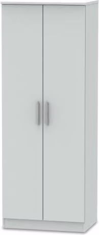 Welcome Knightsbridge Matt Grey 2 Door Tall Double Wardrobe