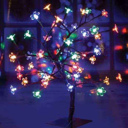 The Christmas Workshop 45cm Blossom Tree with 48 Multi-Coloured LED Lights – 2