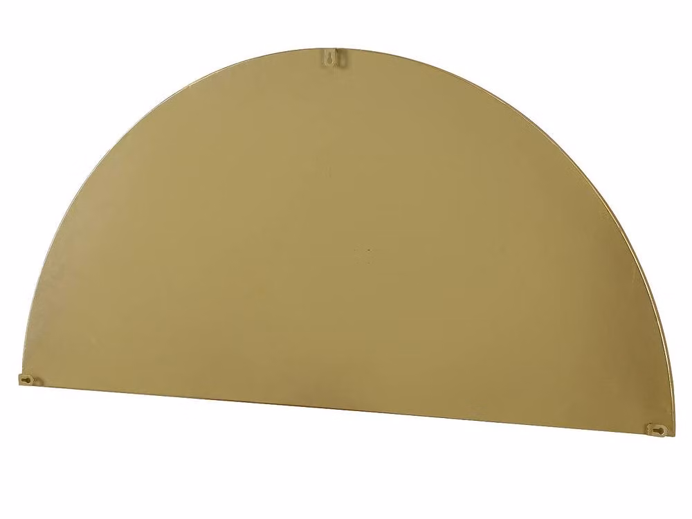 Vente-unique Set of 2 Half-Circle Metal Wall Mirrors in Gold, W: 50 cm, H: 100 cm – 2