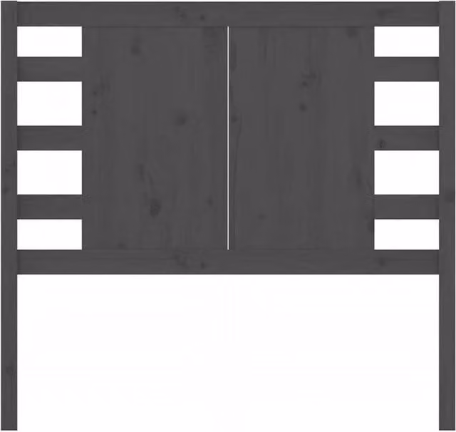 Berkfield Home Grey Solid Pine Wood Headboard, W: 96 cm, D: 4 cm, H: 100 cm – 1