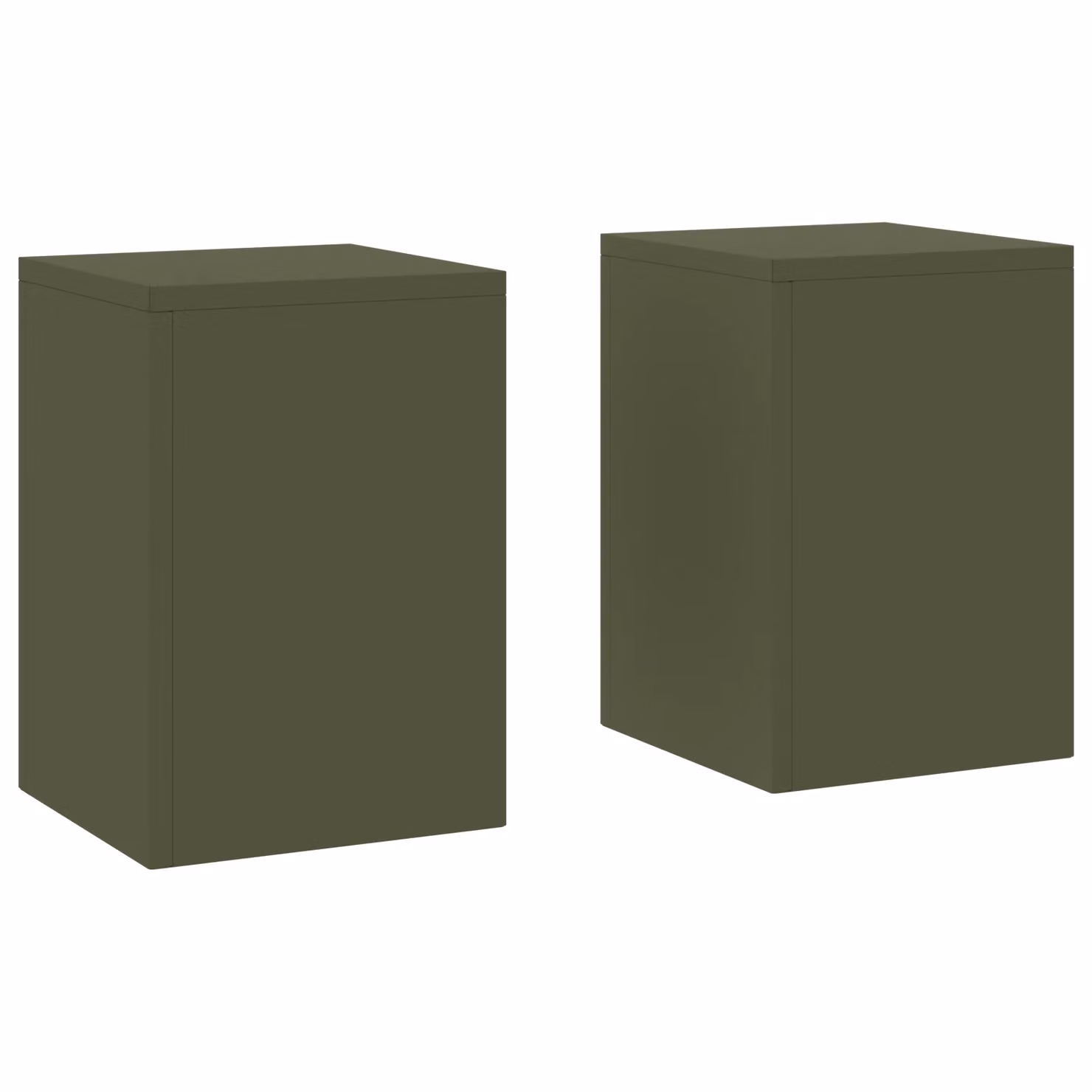 Berkfield Home Outdoor Plant Stand Pillar Set of 2, Green Steel, W/D/H: 24 x 24 x 35 cm – 2