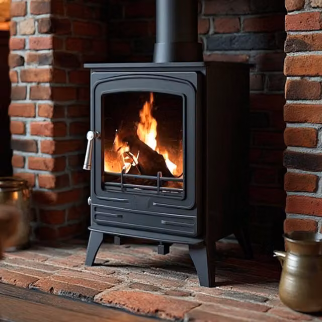 RoyalFire 4.2kW Steel Eco Multifuel Wood Burning Stove in Grey or Black