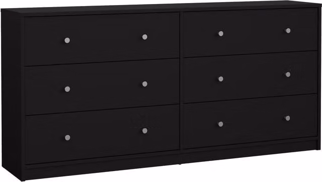 Furniture To Go May Black 6 Drawer Chest of Drawers (3+3) – 1