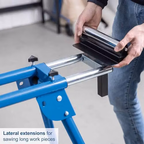 Scheppach UMF1600 Universal Mitre Saw Stand, Foldable and Height Adjustable, Blue – 4