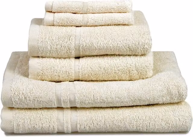 Allure Bath Fashions Hotel Essentials 6 Piece Cotton Towel Set in Cream