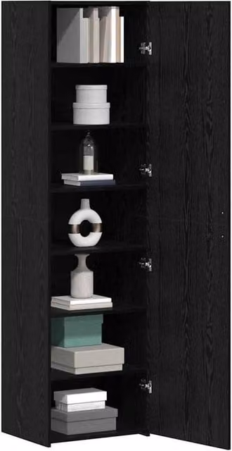 Berkfield Home Black Oak Highboard W/D/H: 50 x 42.5 x 185 cm – 1