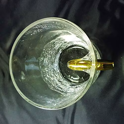 Menkind Connoisseur Creations Bullet Shot Glass with Cracked Texture Design in Transparent Glass, 300ml – 4