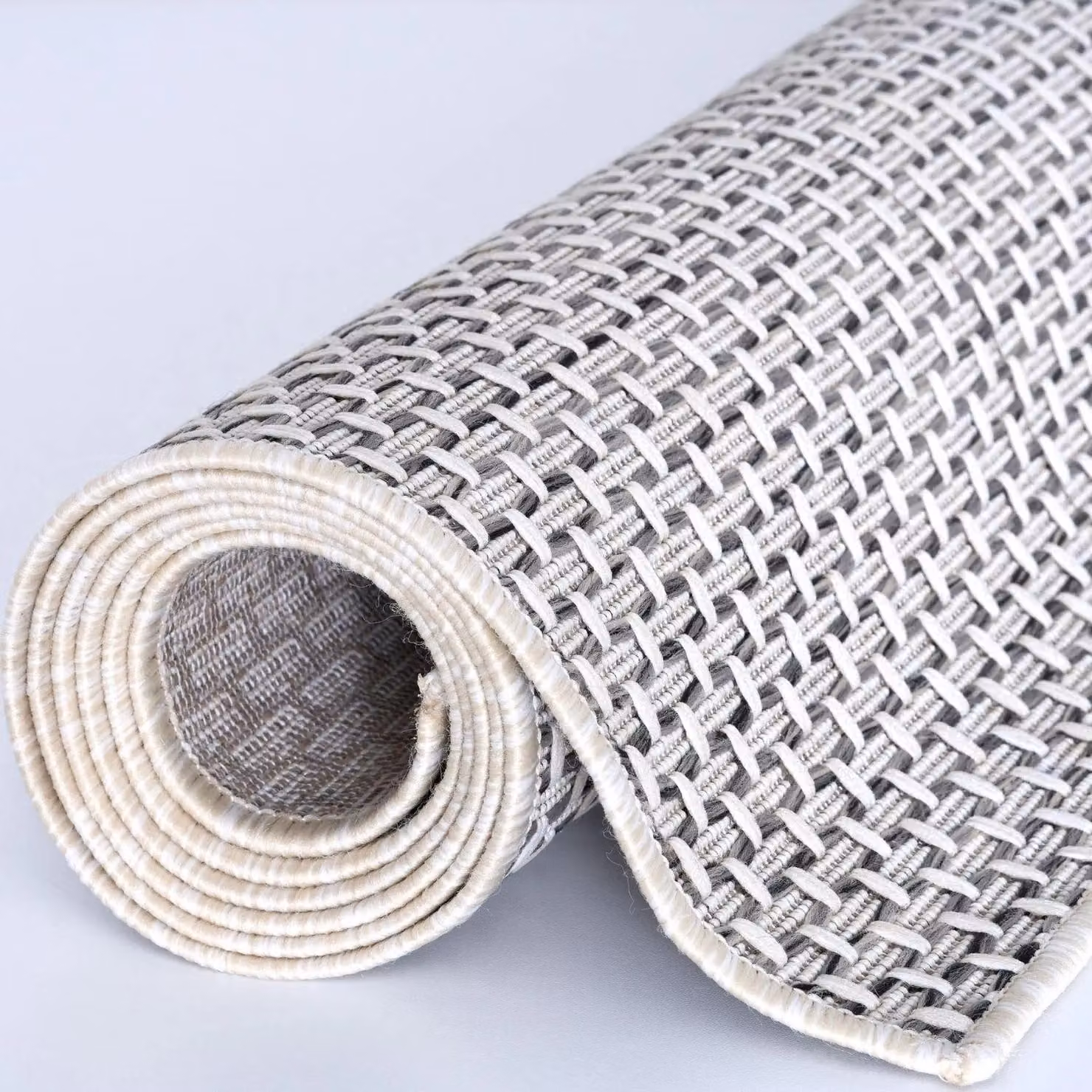 THE RUGS Magic Plain Round Outdoor and Indoor Rug in Cream, Diameter: 160 cm – 2