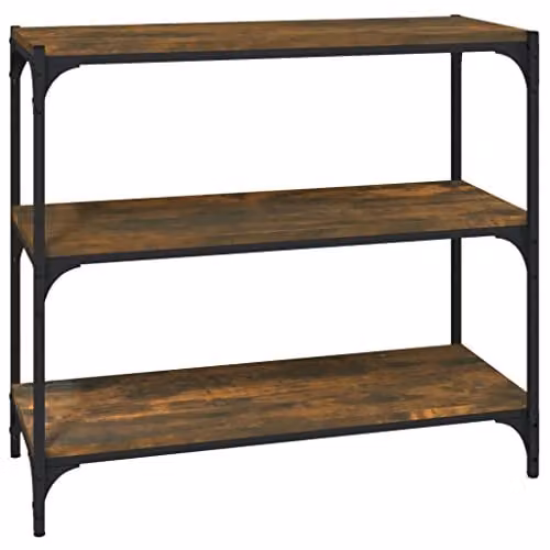 vidaXL Revera Industrial Book Cabinet, Brown, W/D/H: 80 x 33 x 70.5 cm