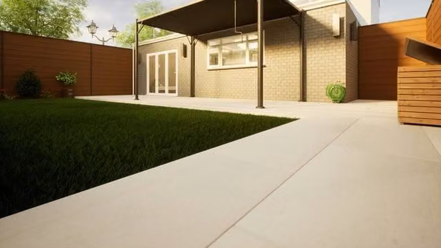 PBSL Group Beige Large Format Porcelain Stoneware Field Tiles for Garden Floors, W/D/H: 120 x 60 x 2 cm
