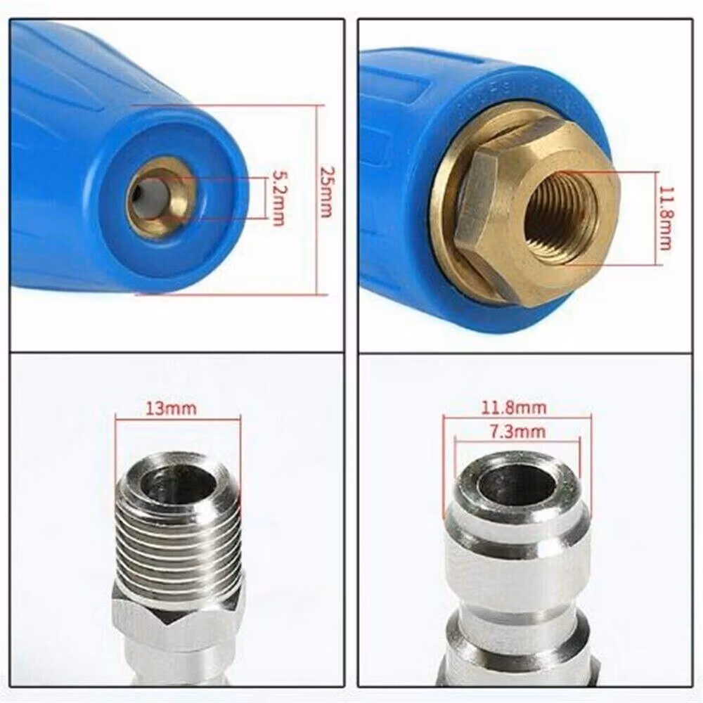 NESTLUNE Blue 4000PSI Pressure Washer Turbo Nozzle with 360 Degree Rotating Spray – 4