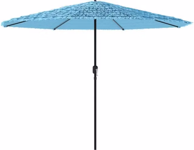 Berkfield Home Blue Garden Parasol with Steel Pole W/D/H: 388 x 388 x 248 cm – 1