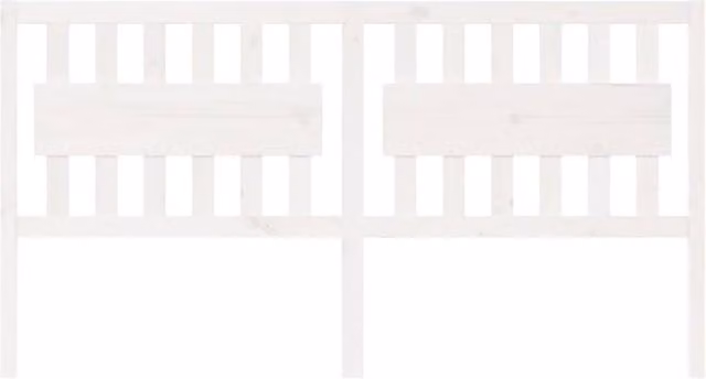 Berkfield Home Beautiful Bed Headboard in White Solid Wood Pine, W: 185.5 cm, D: 4 cm, H: 100 cm – 1
