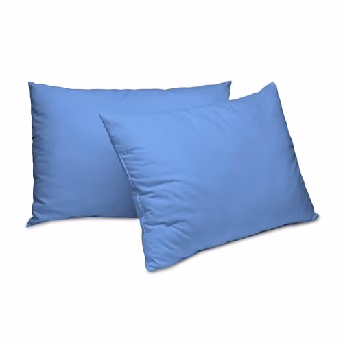 Home Sweet Home UK Snug City Polycotton Plain Dyed Housewife Pillowcase Pair in Blue, W/H: 48 x 74 cm – 2