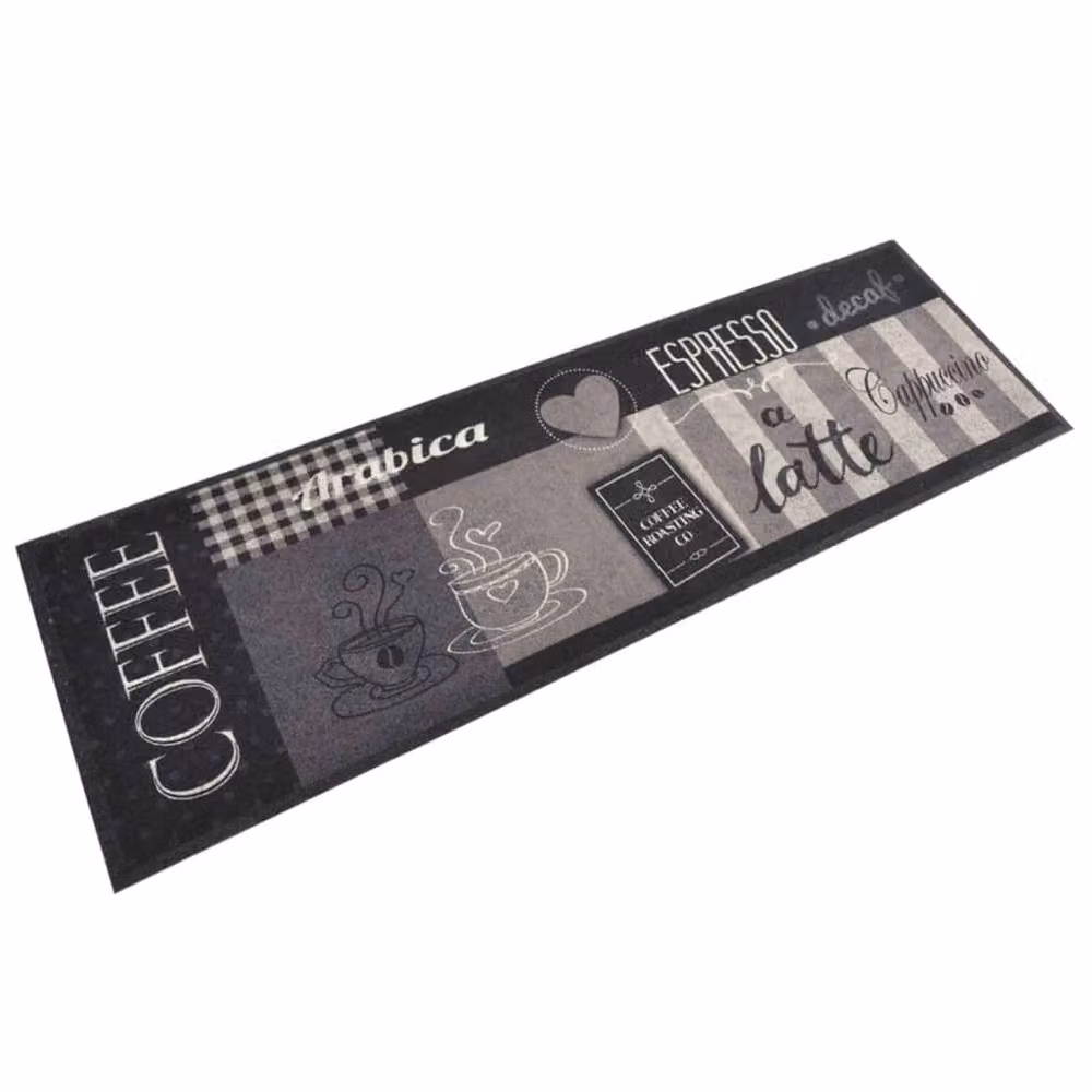 Berkfield Home Washable Kitchen Rug in Black and Multicolour, W/D/H: 60 x 180 cm – 1