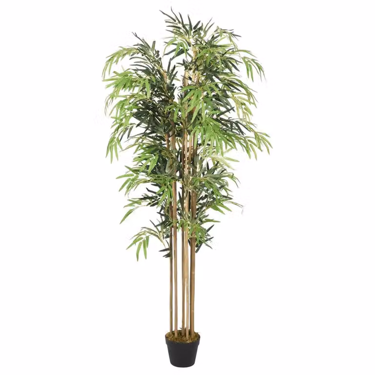 Berkfield Home Realistic Artificial Green Bamboo Tree, Height: 150 cm