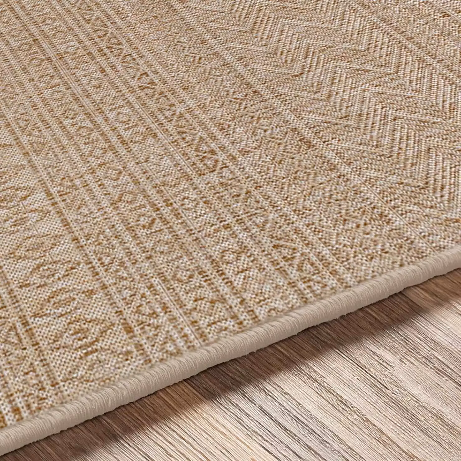 Livabliss Aegean Geometric In- & Outdoor Rug in Brown and Beige, W: 130 cm, L: 190 cm