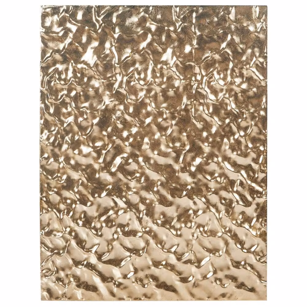 Wyld and Coco Gold Metal Abstract Geometric Rectangular Wall Decor Hanging Accent Piece – 2