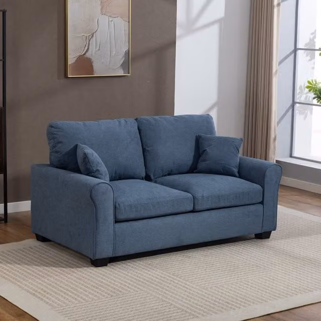 Artemis Home Lewiston Fabric Pull Out Sofabed in Light Denim Blue