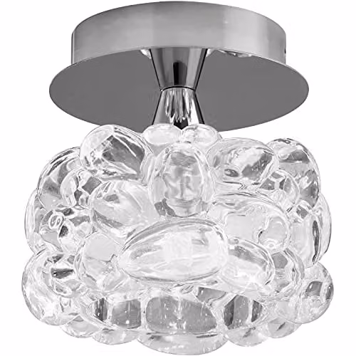Netlighting O2 Small Round Ceiling Light G9 in Polished Chrome and Grey