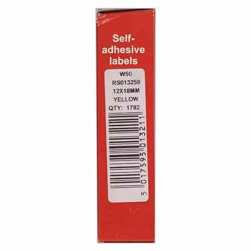 Blick Yellow Self Adhesive Address Labels, 1792 Paper Stickers, 12mm x 18mm – 2