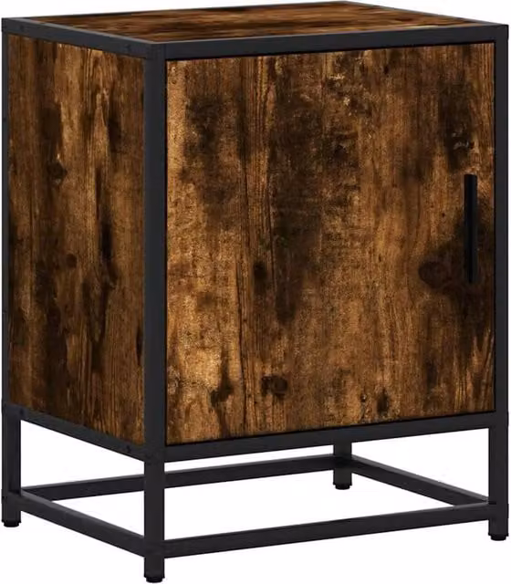 Berkfield Home Bedside Cabinet in Smoked Oak Brown, W/D/H: 40 x 31 x 50 cm – 1